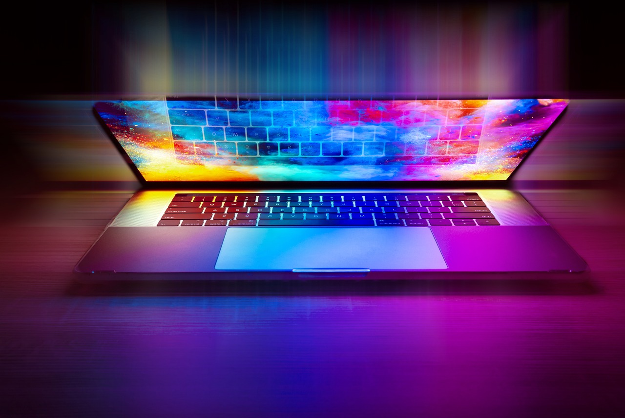 Laptop with a speed dial on it
