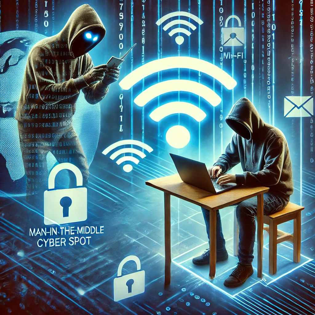 Illustration of a Man-in-the-Middle attack
