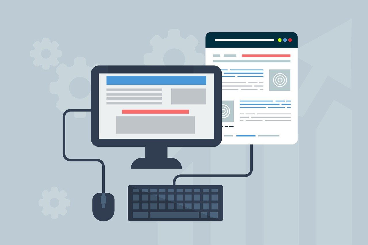 Person building a professional website